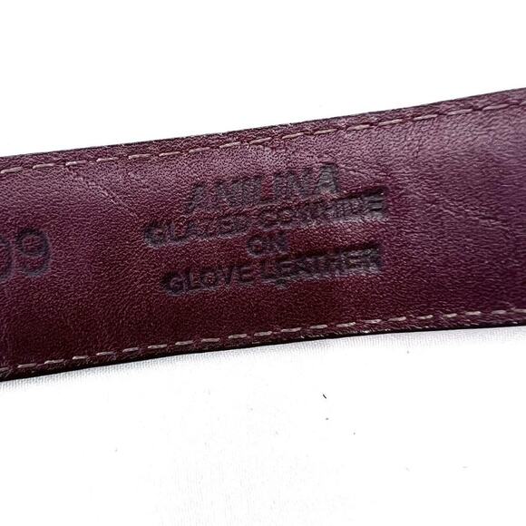Brighton Brown Anilina Glazed Cowhide on Glove Leather Belt Womens 30 - Picture 5 of 7